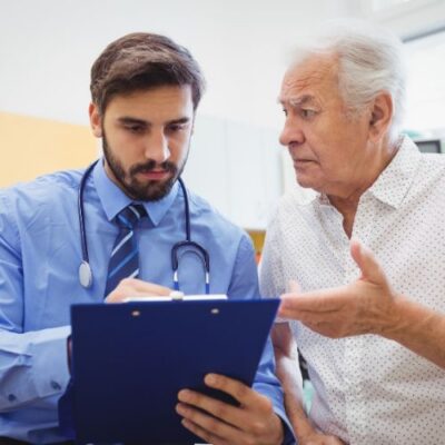 doctor discussing amputation prevention with a patient