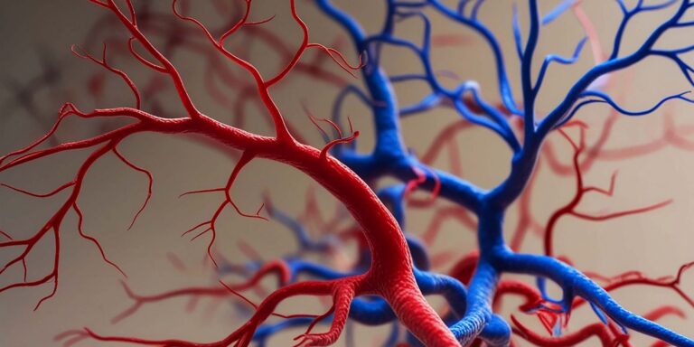 artistic rendering of arteries and veins