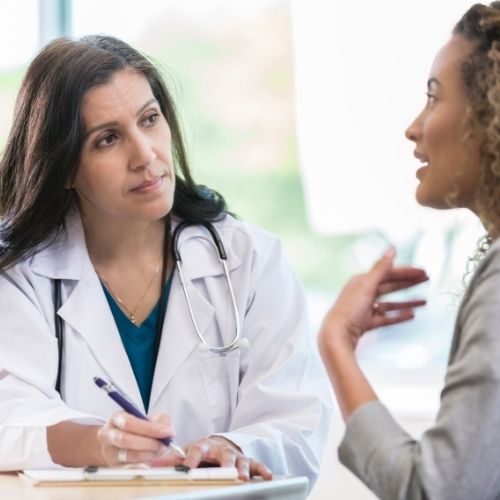 patient asking doctor, “is there a way to prevent varicose veins?”